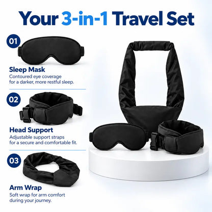 3-in-1 Airplane Sleep Support System - Carry On-Friendly Travel Bedding Accessory Set 💤