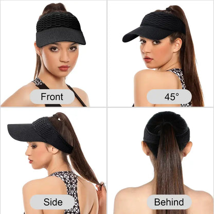 ☀️ Women's UV-Protective Ponytail Sun Hat