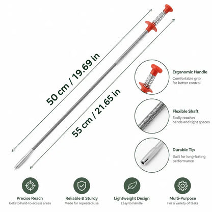 Drain Snake, Drain Clog Remover, 4 Claws Efficient Dredging Steel Wire Drain Hair Cleaner Tool  🚰