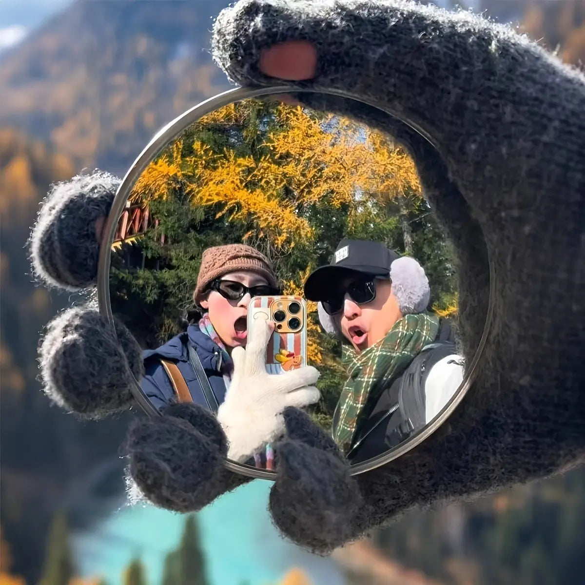 Selfie Convex Mirror, Handheld High-Definition Wide-Angle Selfie Mirror 🤳