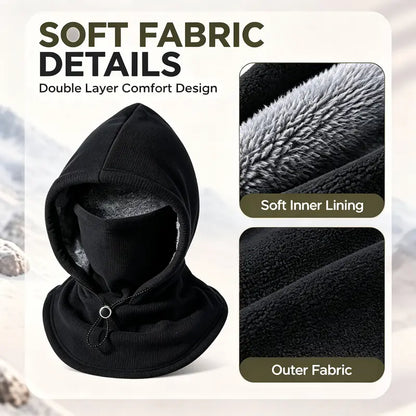 Integrated Flannel Warm Face Mask and Hat, Windproof and Warm 🧣