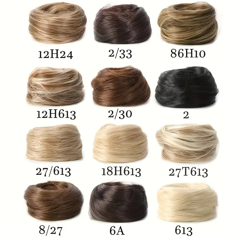 Synthetic Messy Bun Hair Piece for Women, Curly Updo Scrunchie Extension for Instant Volume and a High Crown💇‍♀️