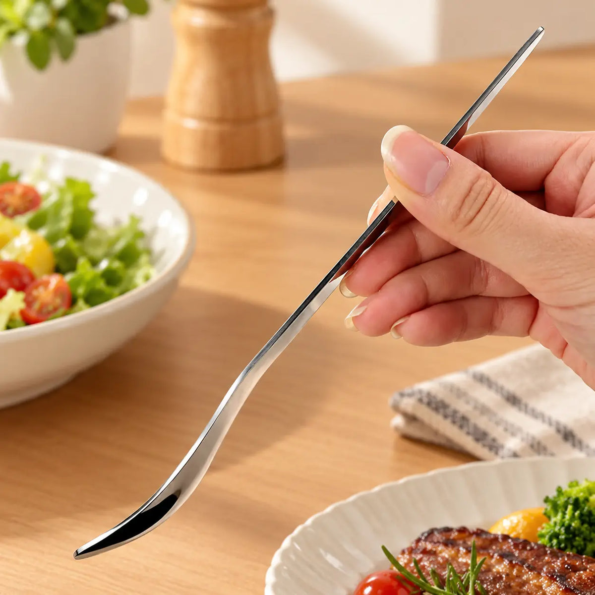 316L Stainless Steel Dessert Spade Spoon, Mirror Polished Thick Multi‑Purpose Spoon🥄