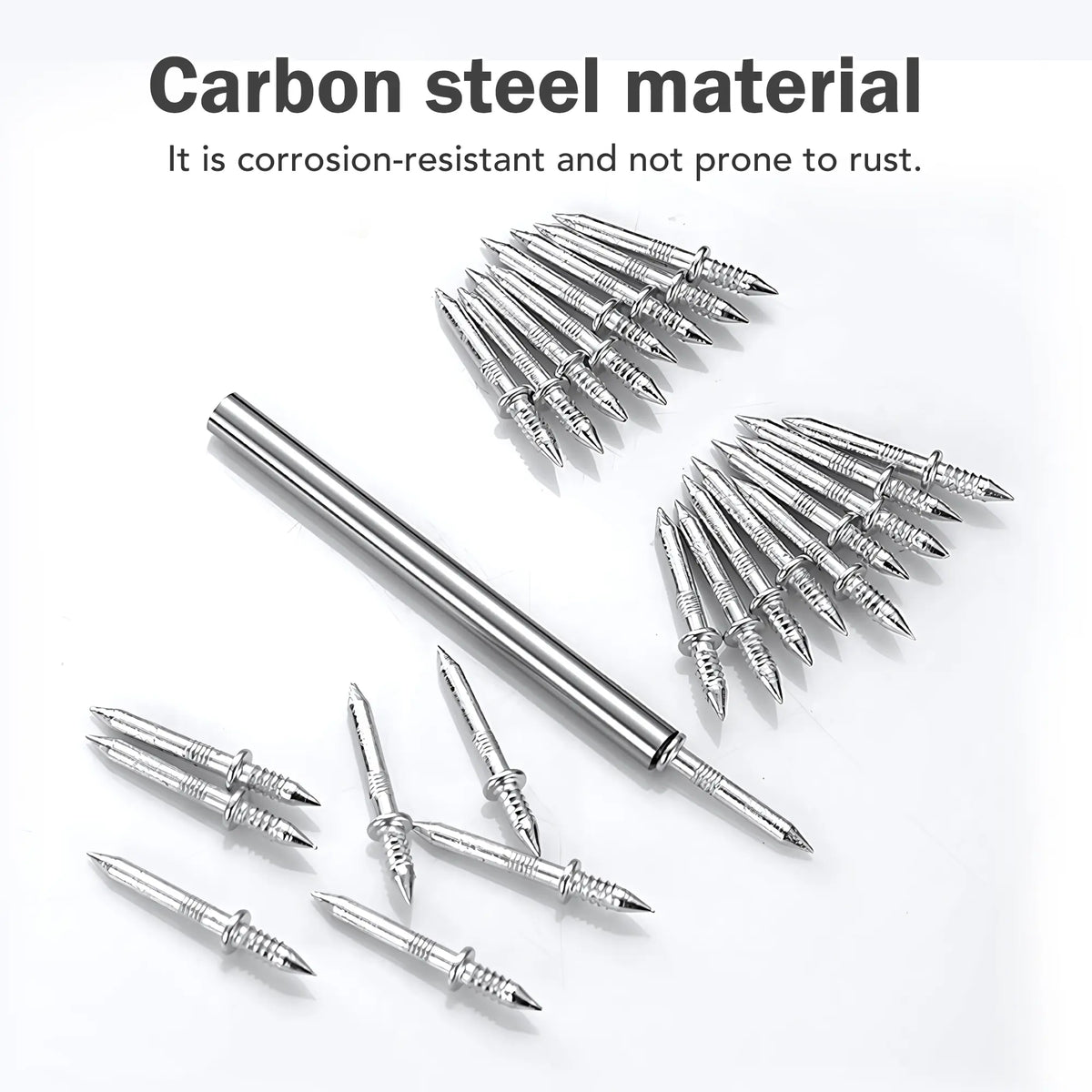 100 Double-Headed Carbon Steel Baseboard Nails🔩