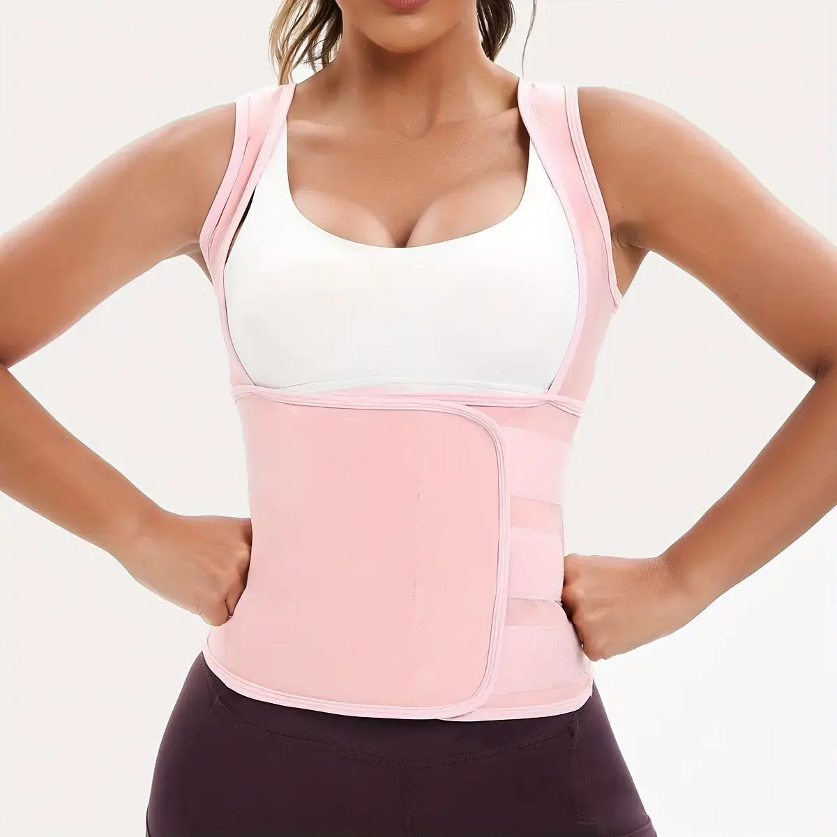Women's Zip‑Up Compression Shapewear Vest - Athletic Active Tops with Built✨
