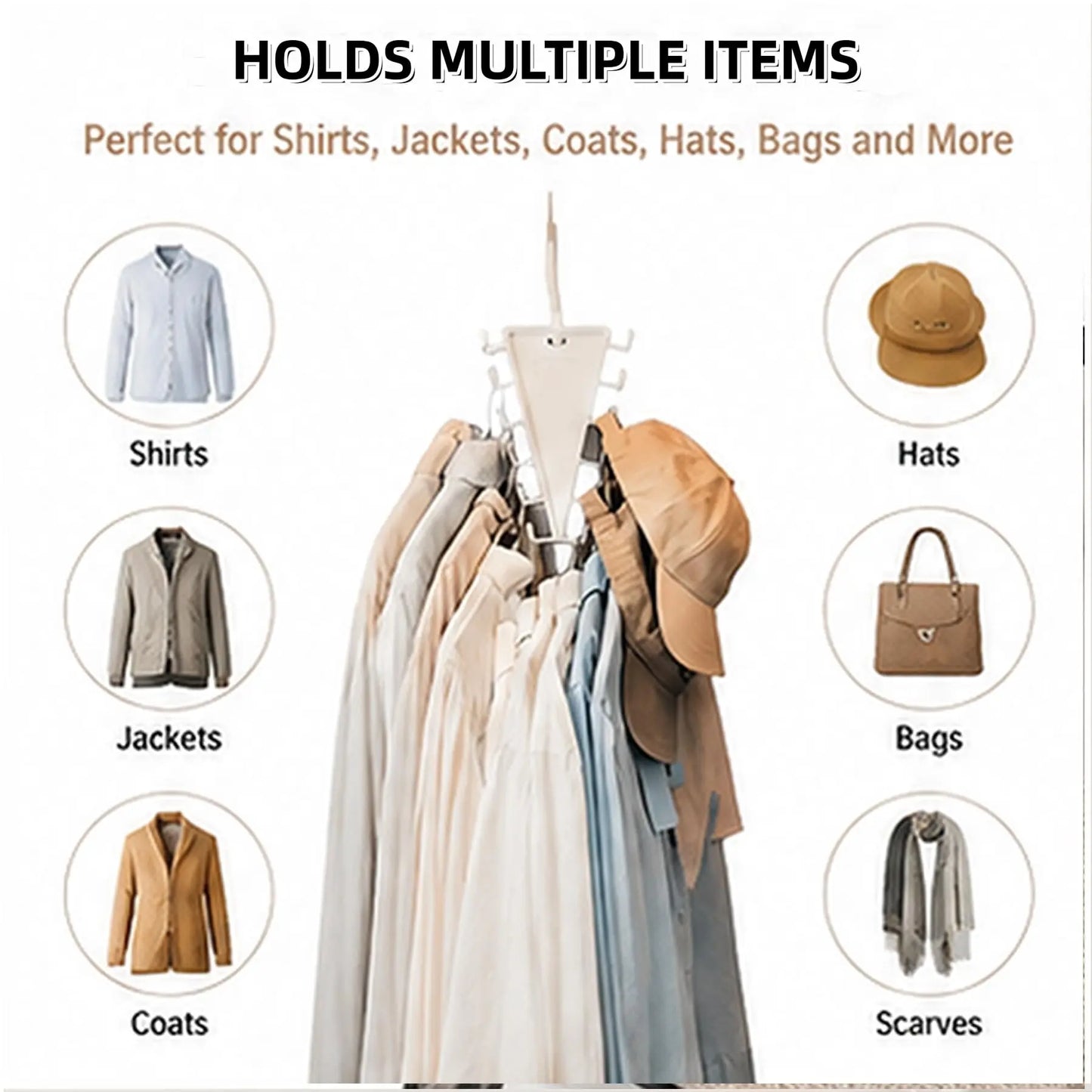 V Shaped Double‑Sided Closet Organizer Hanger👕
