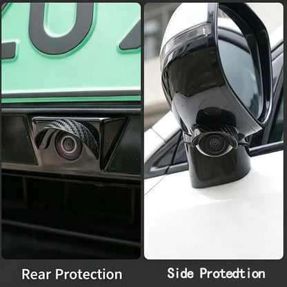 2PCS Car Reverse Camera Rain Cover, Anti‑Fog Waterproof Protection Hood, Carbon Fiber Texture🛡️