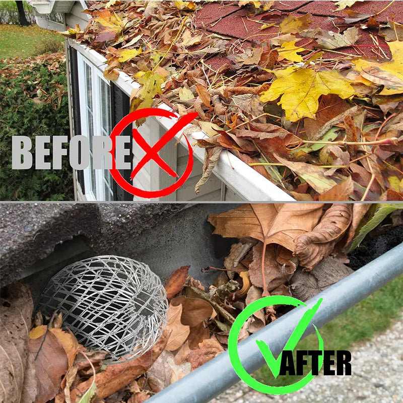 2 PCS Aluminum Alloy Gutter Guard Filter, Roof Rain Gutter Downspout Strainer🛠️