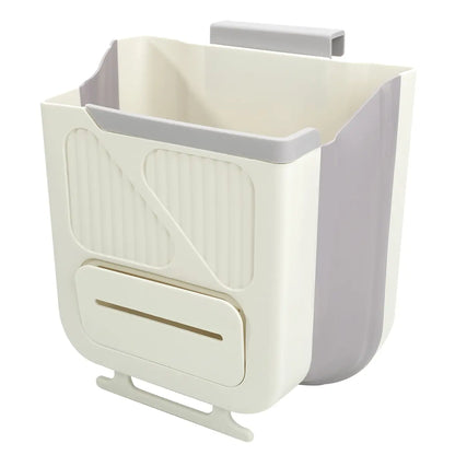 2026 New Hanging Bin for Kitchen Cabinet Doors, Plastic Folding Garbage Bin for Cabinet🗑️