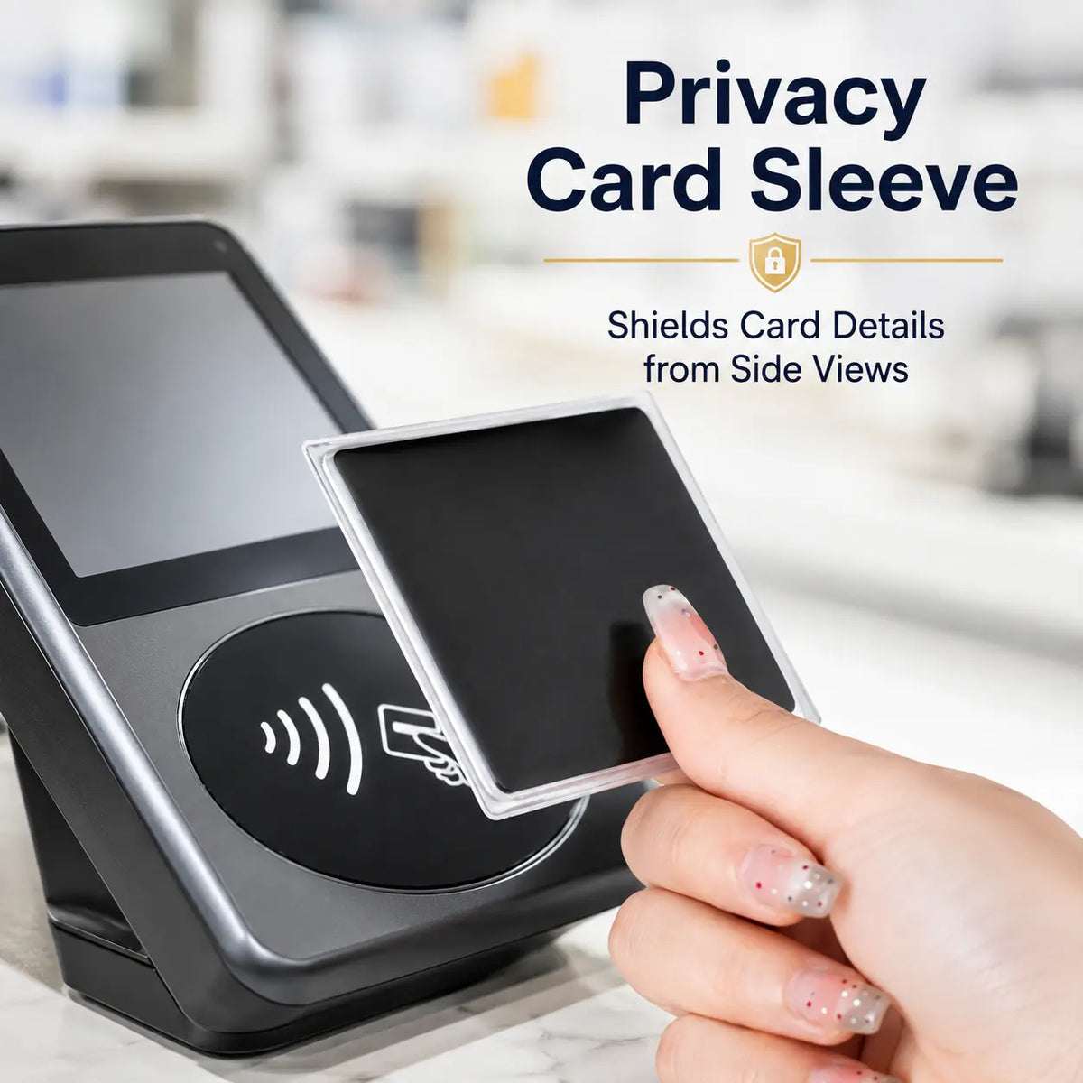 10 Packs Side-View Privacy Card Sleeve with Privacy Film, Protective Card Holder for Credit 🔒