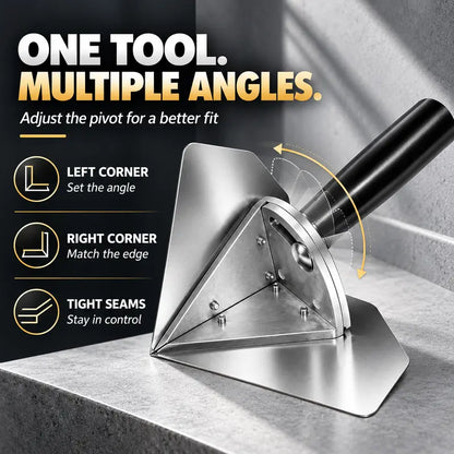 Interior Corner Finishing Trowel Stainless Steel, Silver Shaped Finishing Tool 🛠️