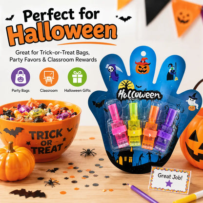 12PCS Halloween Finger Projector Rings, LED Light-Up Finger Toys🔦🎃