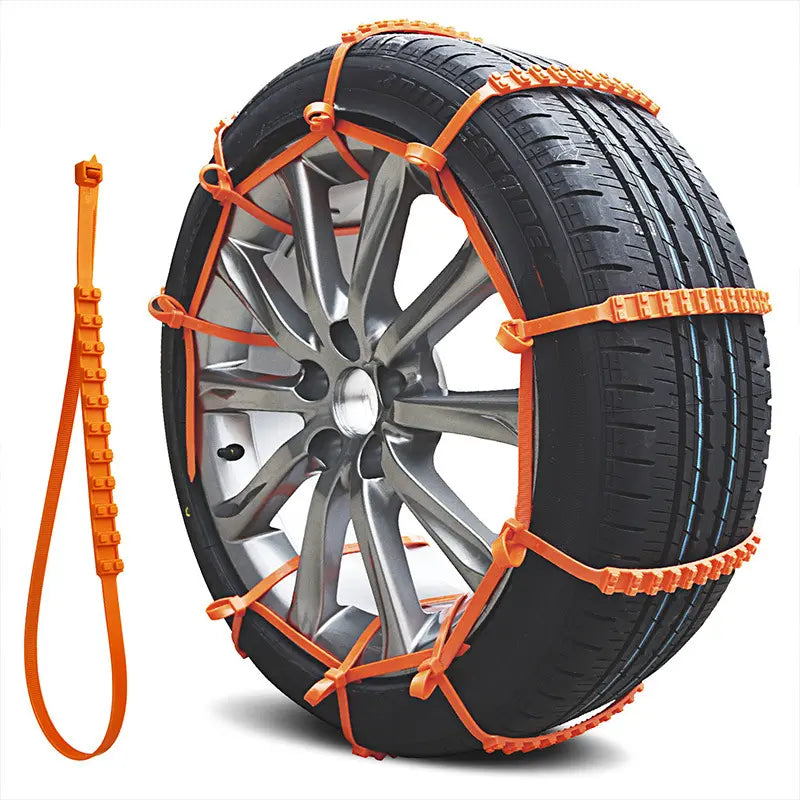 10 Packs Winter Car Snow Chains Universal Anti-Skid Tire Chains for Car & Motorcycle Emergency Tyre Grip Accessory🚗