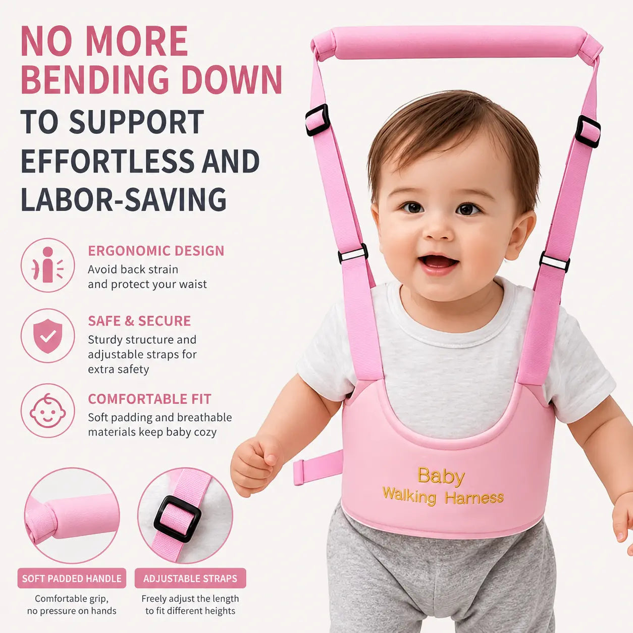 Walking Assistant Harness, Walking Learning Belt Helper Walker Wings Safety Walking Harness Walker 👶