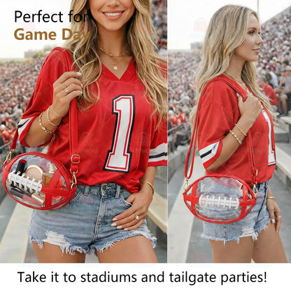Football clear crossbody bag game day