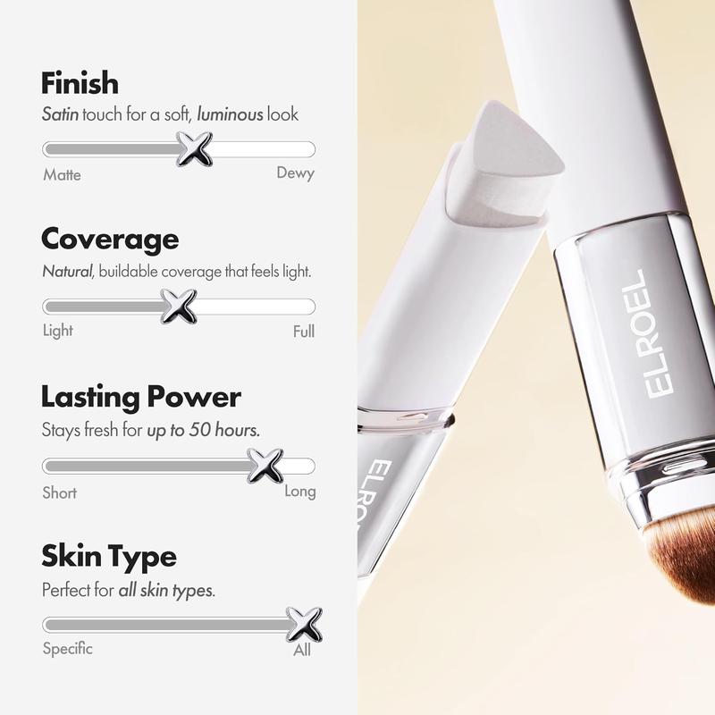 Dual-Ended Color Matching Foundation Stick with Built-In Blending Brush🤍
