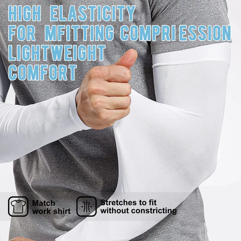 UPF50+ Cooling UV Arm Sleeves for Men Women Youth, Football Sun Covers☀️