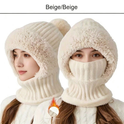 Girls' 3-in-1 Fleece Winter Balaclava - Keep Warm Face Covers & Mask with Hat 🧶