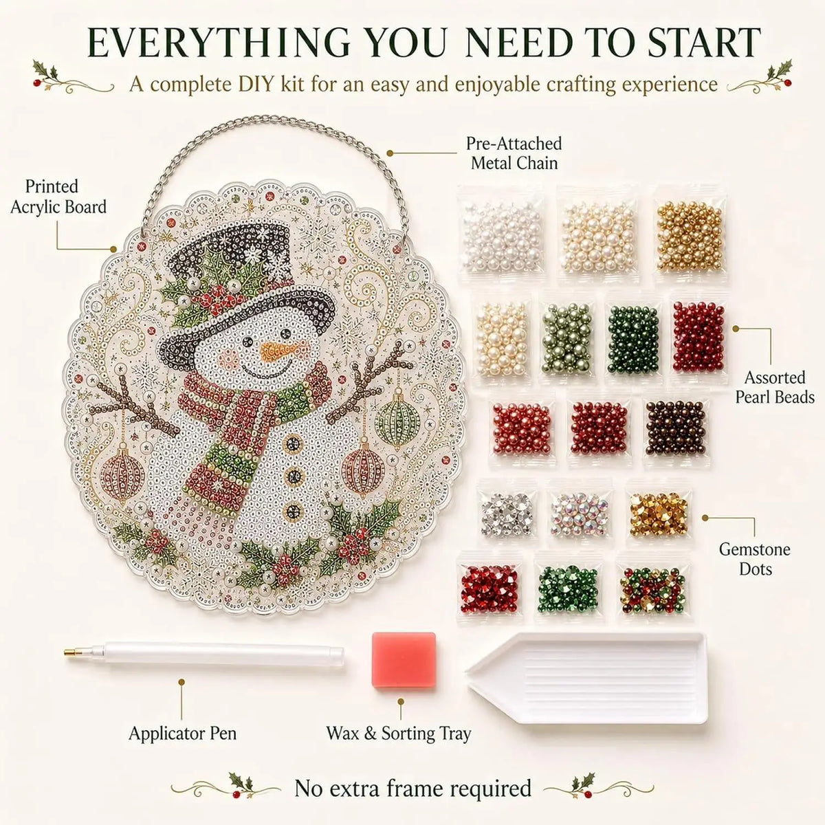 Christmas Pearl Diamond Painting Suncatcher Craft Kit 🎄