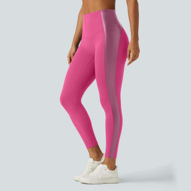 High Waisted Stretchy PU Tummy Control Yoga Leggings with Pocket 🧘