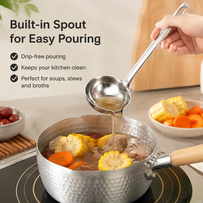 2 Count Stainless Steel Oil Separator Ladle, Mirror Polished Surface 🥄