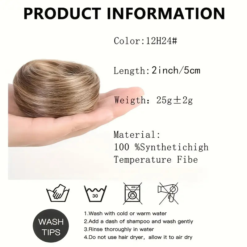 Synthetic Messy Bun Hair Piece for Women, Curly Updo Scrunchie Extension for Instant Volume and a High Crown💇‍♀️