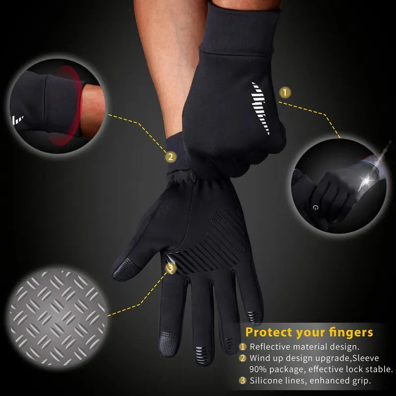 Winter Gloves Women Men Gloves Liners Thermal Warm Touch Screen 🧤