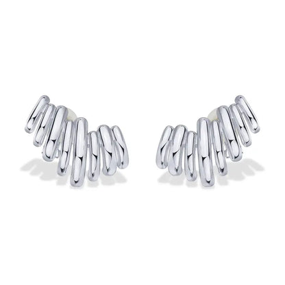 14K Gold Plated Statement Climber Stud Earrings for Women ✨