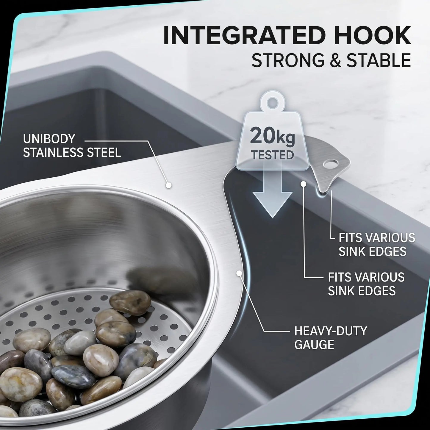 Stainless Steel Swan Sink Strainer Basket🚰