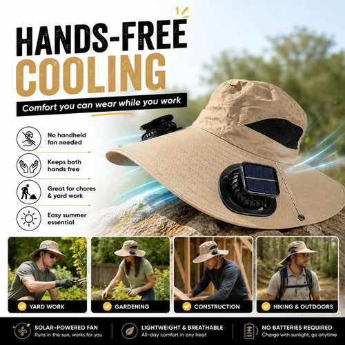 2026 Ultralight Solar Fan Sun Hat | Father's Day Gift