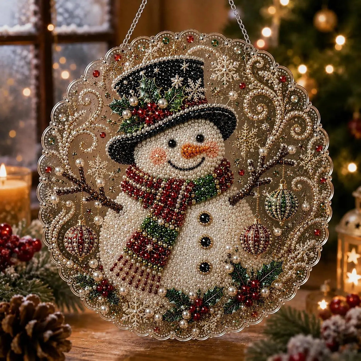 Christmas Pearl Diamond Painting Suncatcher Craft Kit 🎄