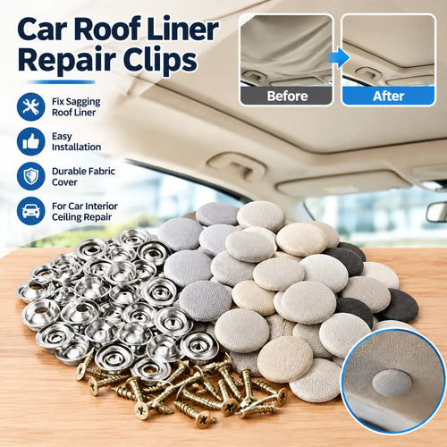 50 Pack Car Roof Headliner Repair Buttons, Fabric Covered Retainer Screws 🚗