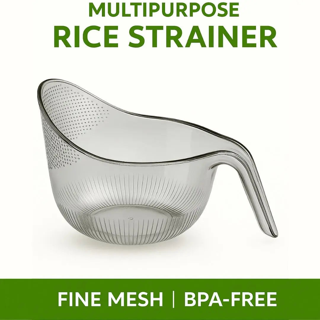 Aesthetic Multifunctional Rice Strainer with Handle 🥣
