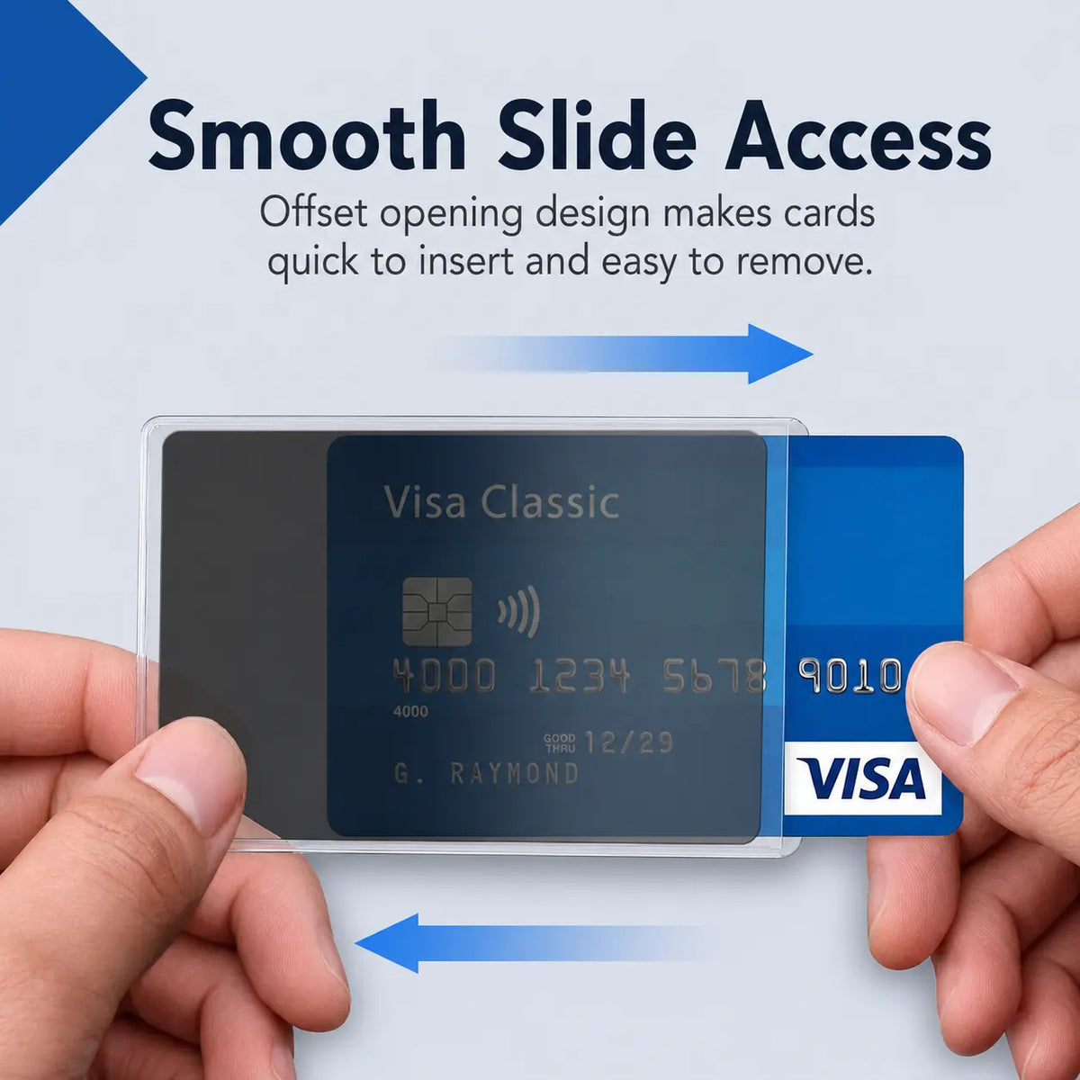 10 Packs Side-View Privacy Card Sleeve with Privacy Film, Protective Card Holder for Credit 🔒
