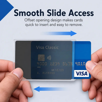 10 Packs Side-View Privacy Card Sleeve with Privacy Film, Protective Card Holder for Credit 🔒