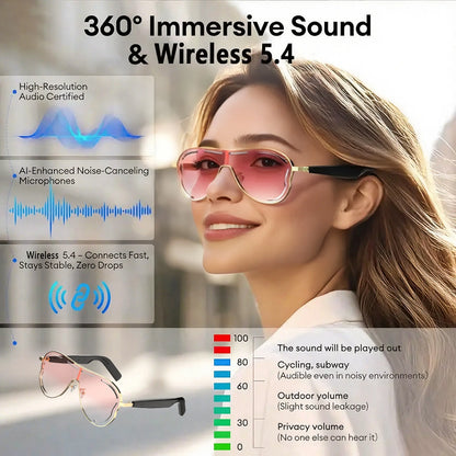 🕶️Bluetooth Smart Glasses, Wireless Open Ear Audio Sunglasses