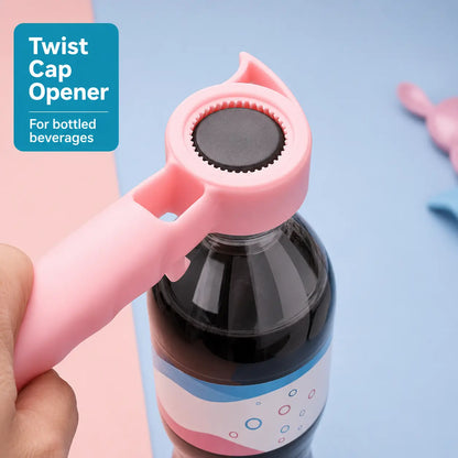 4‑in‑1 Multi‑Function Bottle & Jar Opener, Bunny‑Shaped Kitchen Opener Tool with Bottle Opener 🐰🍾