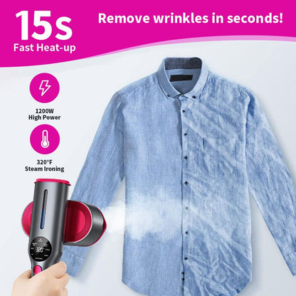 Portable Travel Garment Steamer for Clothes, Portable Clothing Steamer Iron, 7 Modes with LED Display ✨