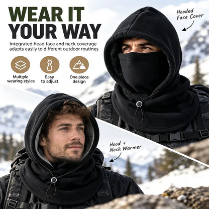 Integrated Flannel Warm Face Mask and Hat, Windproof and Warm 🧣