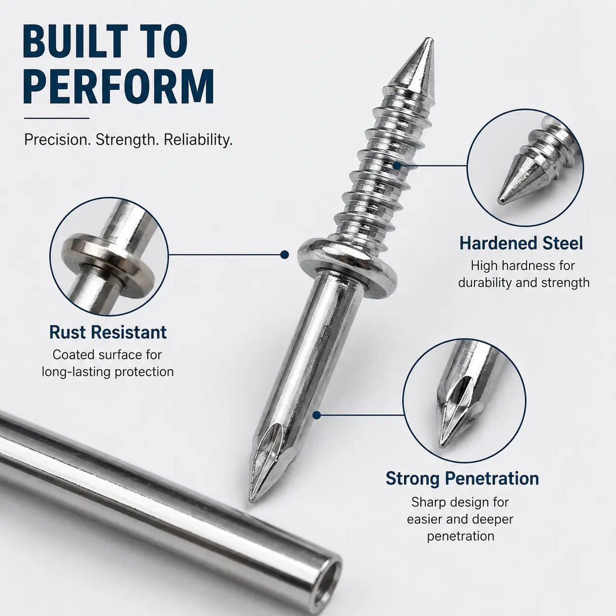 100 Double-Headed Carbon Steel Baseboard Nails🔩