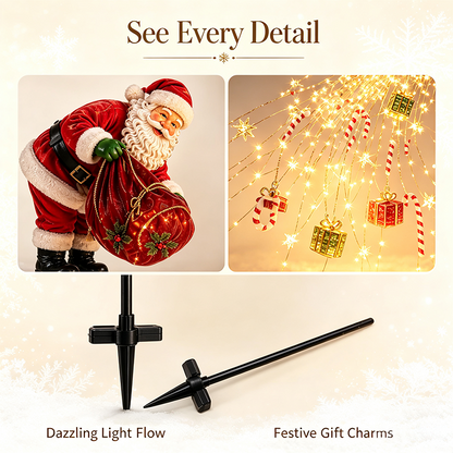 🎅 Santa’s Magic Pour – Flowing LED Christmas Garden Light 🎁