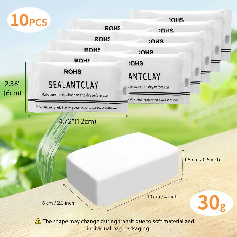 Moldable Gap Sealant Clay, Pest & Draft Blocking Putty for Pipe Hole & Wall Crack Sealing🛠️