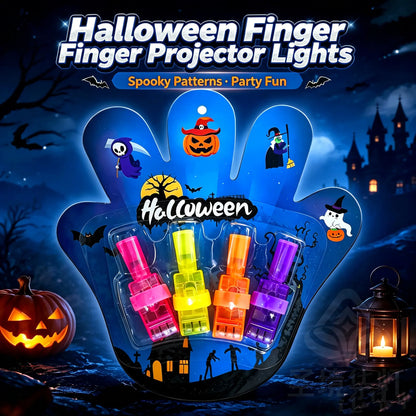 12PCS Halloween Finger Projector Rings, LED Light-Up Finger Toys🔦🎃