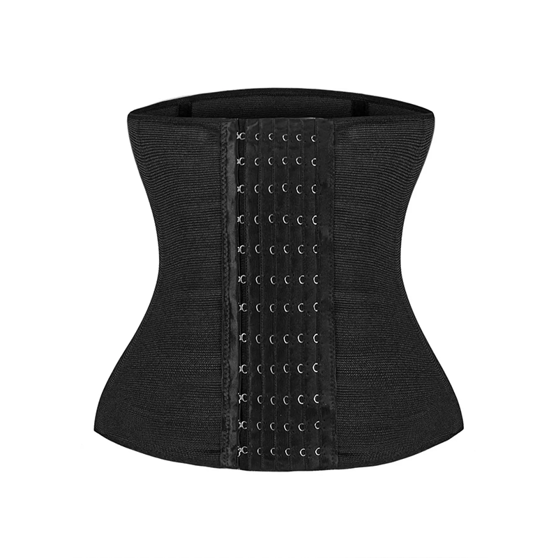 Women's Solid Color Hook & Eye Closure Waist Trainer, Adjustable Tummy Control Shaper ✨