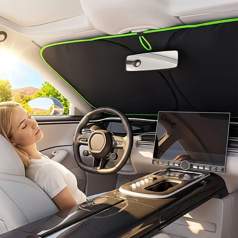 2026 New Portable Heat-Insulating Vehicle Sunshade, Upgraded Thickened Front Window Sun Shade☀️