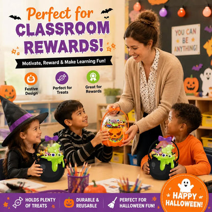 Halloween Plastic Goodie Bags, Trick or Treat Candy Bags 🎃