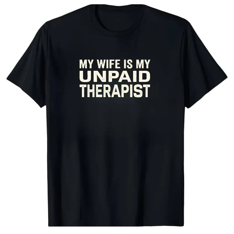Men's Classic Shortsleeve T-Shirt, Funny 'My Wife Is My Favorite Problem' Graphic Print👕