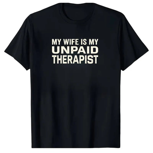 Men's Classic Shortsleeve T-Shirt, Funny 'My Wife Is My Favorite Problem' Graphic Print👕