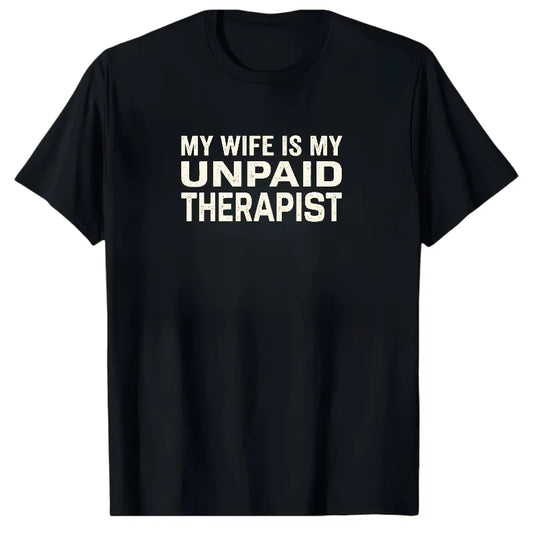 Men's Classic Shortsleeve T-Shirt, Funny 'My Wife Is My Favorite Problem' Graphic Print👕
