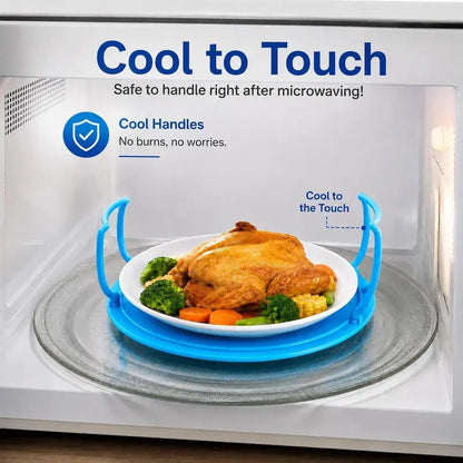 Microwave Multipurpose 4 in 1 Tray Stand Rack Splatter Guard Carry Tray Stacking Shelf 🥣